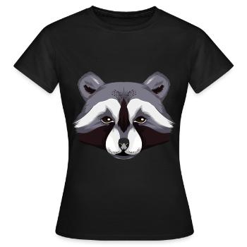 raton laveur - T-shirt Femme - noir - Devant - AI Model Female 172 dark (172cm)