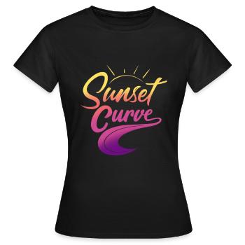 Sunset curve - T-shirt Femme - noir - Devant - AI Model Female 172 dark (172cm)