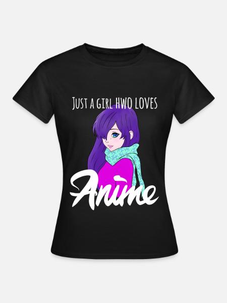 Juste une fille qui aime les cadeaux d'anime pour les adolescentes - T-shirt Femme - noir