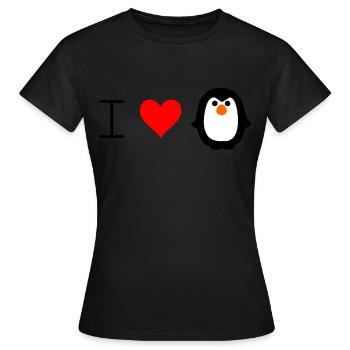 manchot - T-shirt Femme - noir - Devant - AI Model Female 172 dark (172cm)