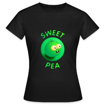 Pois sucré - T-shirt Femme - noir - Devant - AI Model Female 172 dark (172cm)