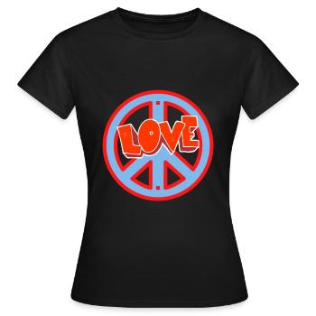 love - T-shirt Femme - noir - Devant - AI Model Female 172 dark (172cm)
