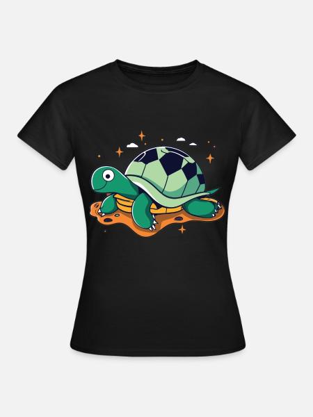 Schildkröte: Majestätische Langsamkeit - Frauen T-Shirt - Schwarz