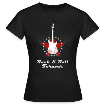 Rock & Roll Forever - Women's T-Shirt - black - Front - AI Model Female 172 dark (172cm)