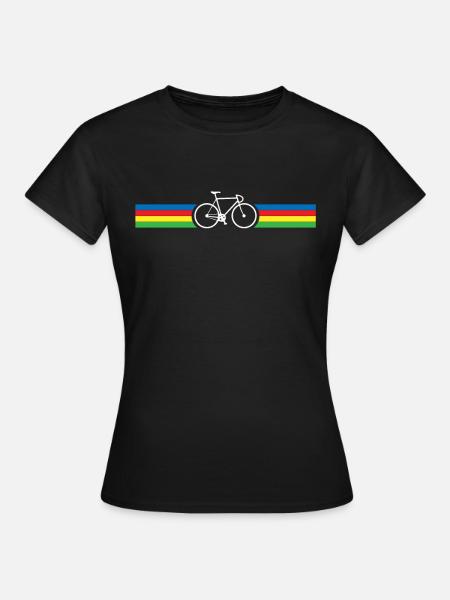 Bike gift cycling ride birthday wheel - Women's T-Shirt - black