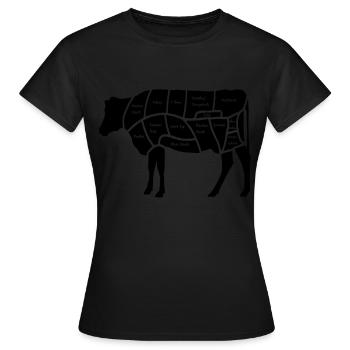 Beef - Frauen T-Shirt - Schwarz - Vorne - AI Model Female 172 dark (172cm)