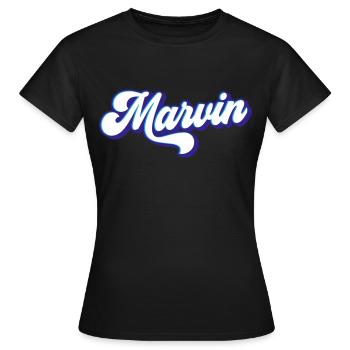 Marvin | Colors changeable - Women's T-Shirt - black - Front - AI Model Female 172 dark (172cm)