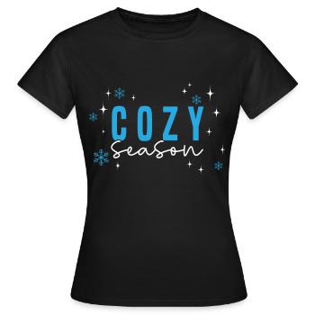 J'adore les glaces pour climat froid de la saison hivernale - T-shirt Femme - noir - Devant - AI Model Female 172 dark (172cm)