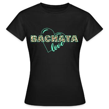 Bachata Love Animal Print - Frauen T-Shirt - Schwarz - Vorne - AI Model Female 172 dark (172cm)
