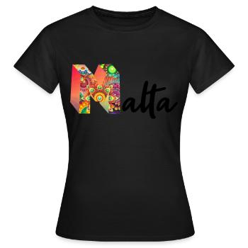 Malta - Frauen T-Shirt - Schwarz - Vorne - AI Model Female 172 dark (172cm)