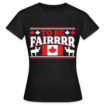 Fête du Canada Pays Nationalité Feuille d’érable Canadien - T-shirt Femme - noir - Devant - AI Model Female 172 dark (172cm)