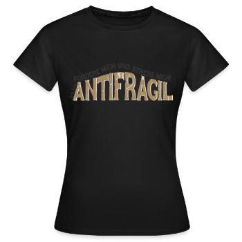 Antifragil - Frauen T-Shirt - Schwarz - Vorne - AI Model Female 172 dark (172cm)