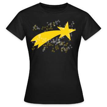 étoile filante - T-shirt Femme - noir - Devant - AI Model Female 172 dark (172cm)
