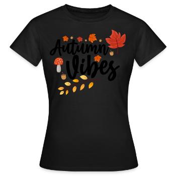 Ambiance automnale - T-shirt Femme - noir - Devant - AI Model Female 172 dark (172cm)