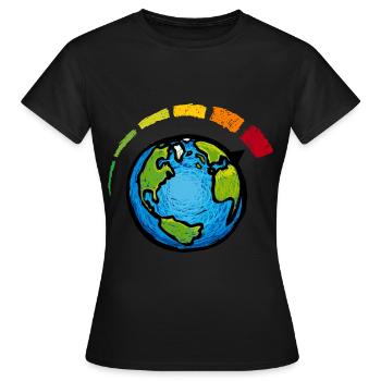 Notfall Klima - Frauen T-Shirt - Schwarz - Vorne - AI Model Female 172 dark (172cm)