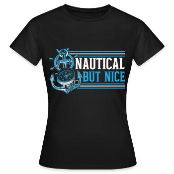 Métier de marin Matelot Voile en mer - T-shirt Femme - noir - Devant - AI Model Female 172 dark (172cm)