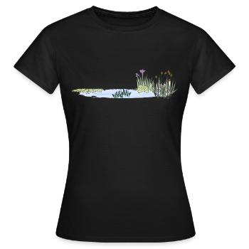 Teich - Frauen T-Shirt - Schwarz - Vorne - AI Model Female 172 dark (172cm)