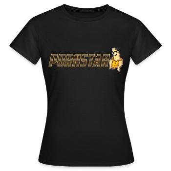Pornstar Porn Star Banane - T-shirt Femme - noir - Devant - AI Model Female 172 dark (172cm)