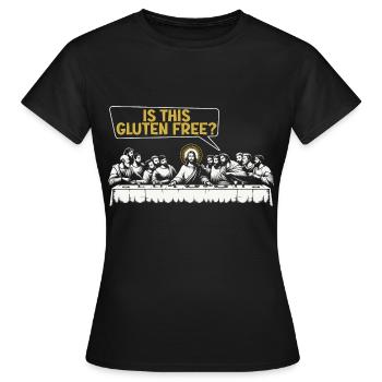 Intolérance au gluten sans gluten Maladie cœliaque - T-shirt Femme - noir - Devant - AI Model Female 172 dark (172cm)