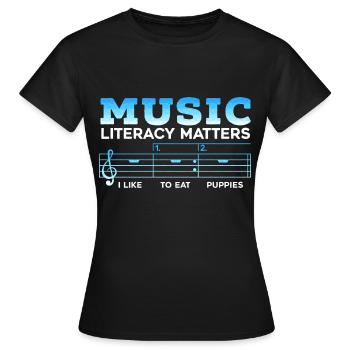Professeur de musique École de musique Musicien musical - T-shirt Femme - noir - Devant - AI Model Female 172 dark (172cm)