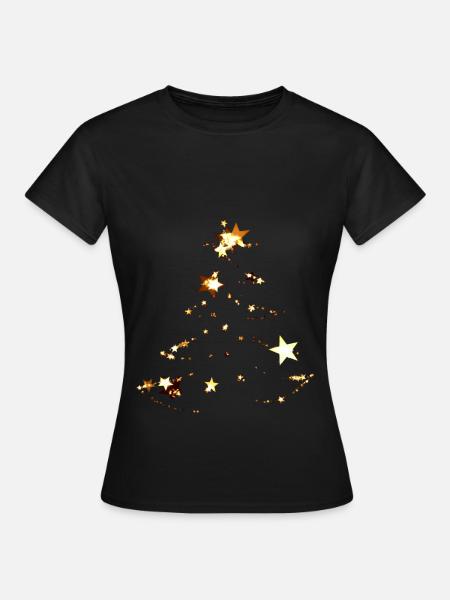 Weihnachten glow - Frauen T-Shirt - Schwarz
