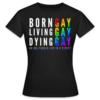 LGBT Gay Bear Pride - T-shirt Femme - noir - Devant - AI Model Female 172 dark (172cm)