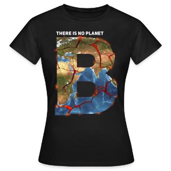 There is no Planet b Friday for the future - Women's T-Shirt - black - Front - AI Model Female 172 dark (172cm)
