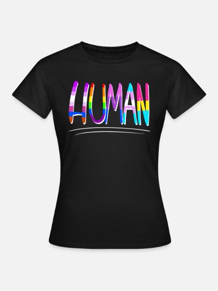 Cool LGBT Gay Pride Human - T-shirt Femme - noir