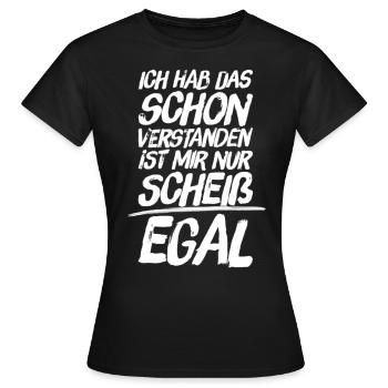 ich hab das schon verstanden - Frauen T-Shirt - Schwarz - Vorne - AI Model Female 172 dark (172cm)