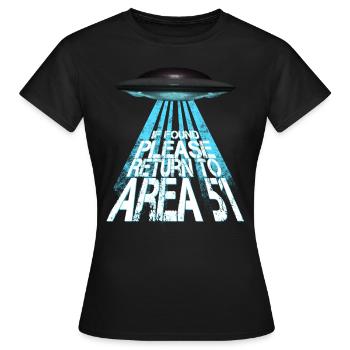 AREA 51 - Frauen T-Shirt - Schwarz - Vorne - AI Model Female 172 dark (172cm)