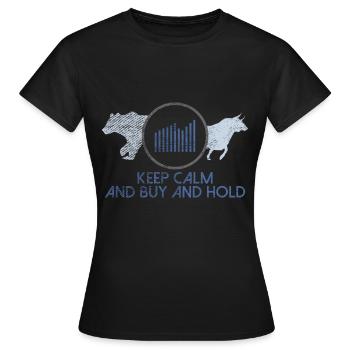 Buy And Hold Dividends Capitalist Gift - Women's T-Shirt - black - Front - AI Model Female 172 dark (172cm)