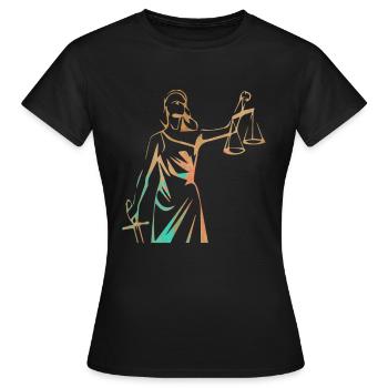 Law studies, lawyer, judge, state examination - Women's T-Shirt - black - Front - AI Model Female 172 dark (172cm)