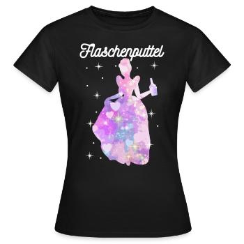 Flaschenputtel Junggesellinnen Hochzeit JGA Party - Frauen T-Shirt - Schwarz - Vorne - AI Model Female 172 dark (172cm)