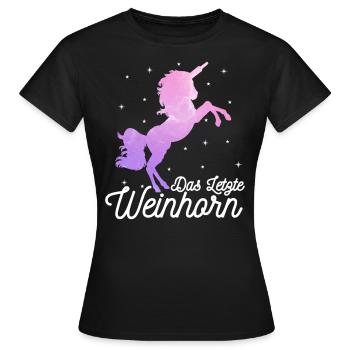 Das Letzte Weinhorn Junggesellinnen Hochzeit JGA - Frauen T-Shirt - Schwarz - Vorne - AI Model Female 172 dark (172cm)