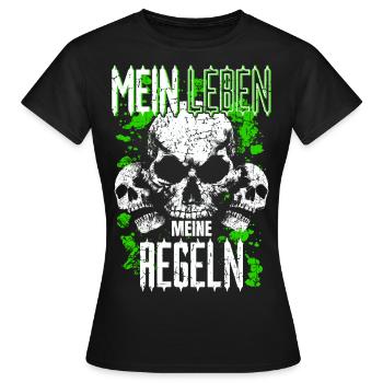 Mein Leben Meine Regeln - Frauen T-Shirt - Schwarz - Vorne - AI Model Female 172 dark (172cm)