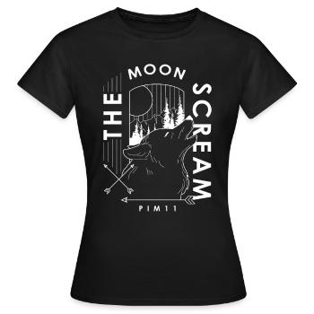 Le cri de lune (blanc) - T-shirt Femme - noir - Devant - AI Model Female 172 dark (172cm)