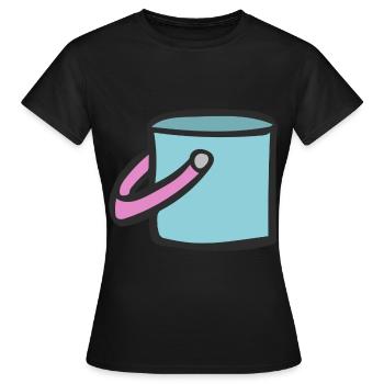 Eimer Haushalt Geschenk - Frauen T-Shirt - Schwarz - Vorne - AI Model Female 172 dark (172cm)