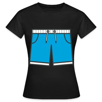 Badehose Urlaub Sommer - Frauen T-Shirt - Schwarz - Vorne - AI Model Female 172 dark (172cm)