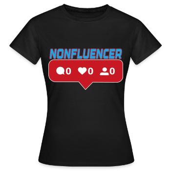 Nonfluencer Couleurs changeantes - T-shirt Femme - noir - Devant - AI Model Female 172 dark (172cm)