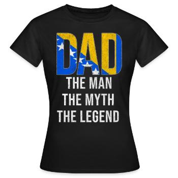 Vatertag von Bosnien und Herzegowina - Frauen T-Shirt - Schwarz - Vorne - AI Model Female 172 dark (172cm)