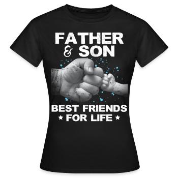 Père et Fils Meilleurs amis pour la vie - T-shirt Femme - noir - Devant - AI Model Female 172 dark (172cm)