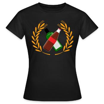 Cola Korn Dorfkind JGA drink drinking - Women's T-Shirt - black - Front - AI Model Female 172 dark (172cm)