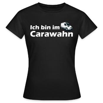 Camping Campen Wohnmobil Van Kastenwagen Design - Frauen T-Shirt - Schwarz - Vorne - AI Model Female 172 dark (172cm)