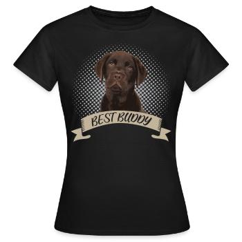 Braune Labradore Sind die Besten Freunde - Frauen T-Shirt - Schwarz - Vorne - AI Model Female 172 dark (172cm)