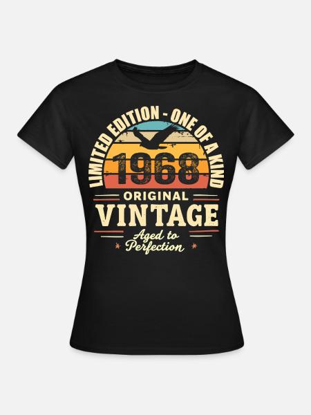 1968 Geburtstagsgeschenk Jahrgang 1968 Retro 1968 - Frauen T-Shirt - Schwarz
