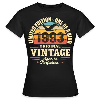 Geburtstagsgeschenk 1993 Jahrgang 1993 Retro 1993 - Frauen T-Shirt - Schwarz - Vorne - AI Model Female 172 dark (172cm)