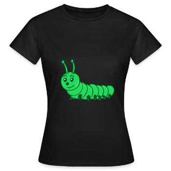 Raupe - Frauen T-Shirt - Schwarz - Vorne - AI Model Female 172 dark (172cm)