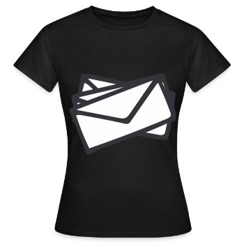Briefe - Frauen T-Shirt - Schwarz - Vorne - AI Model Female 172 dark (172cm)