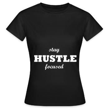 Hustle - Frauen T-Shirt - Schwarz - Vorne - AI Model Female 172 dark (172cm)