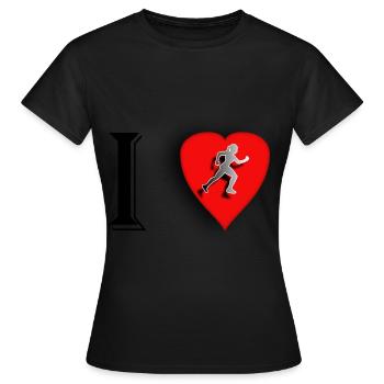 J'aime courir courir - T-shirt Femme - noir - Devant - AI Model Female 172 dark (172cm)